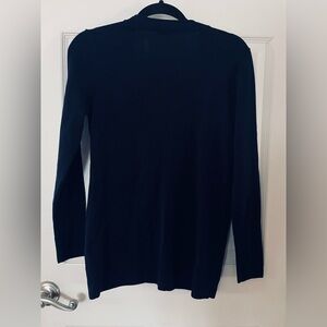 Talbots Womens V-Neck Navy Blue Cardigan Sweater